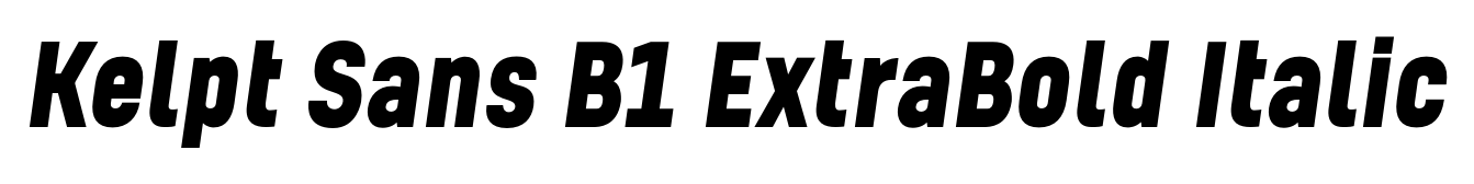 Kelpt Sans B1 ExtraBold Italic